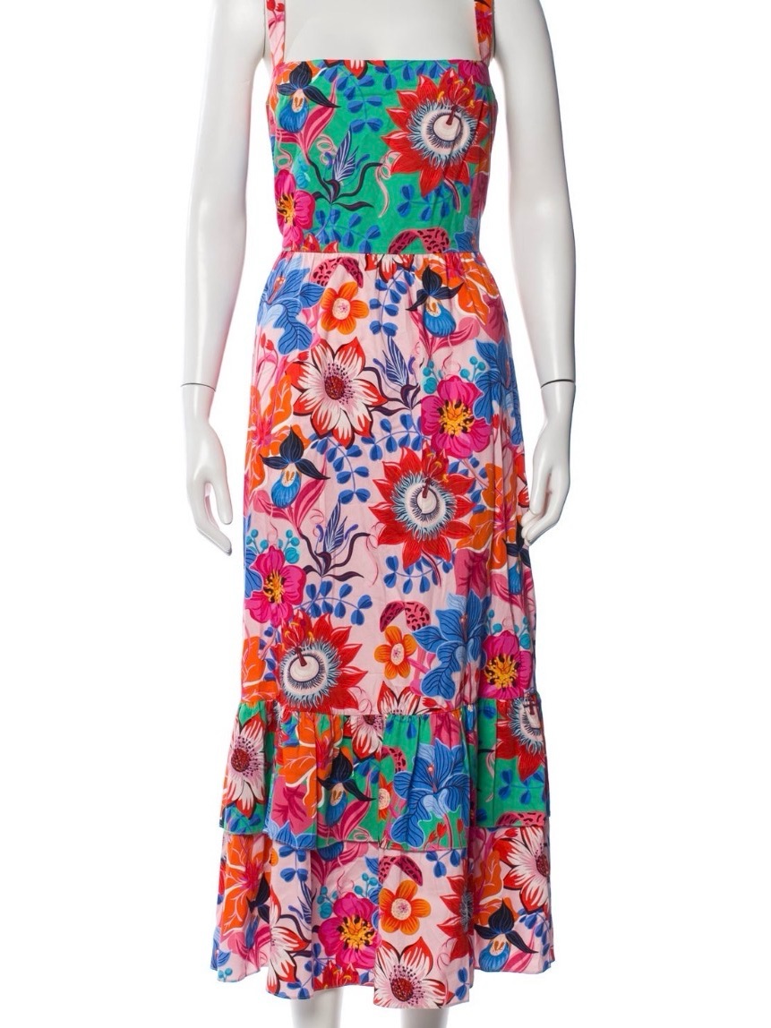 Borgo De Nor Vibrant Floral Dress Nwt
